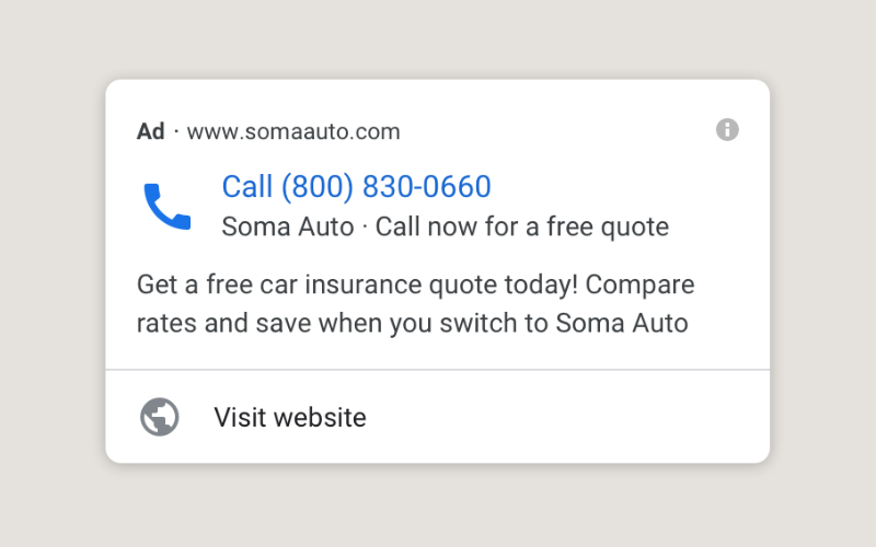 Quảng c&aacute;o qua cuộc gọi